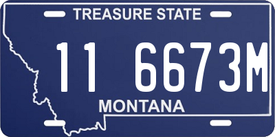 MT license plate 116673M