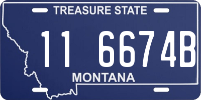 MT license plate 116674B