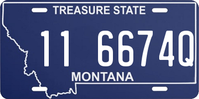 MT license plate 116674Q