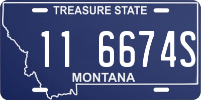 MT license plate 116674S