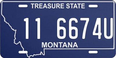 MT license plate 116674U