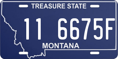 MT license plate 116675F