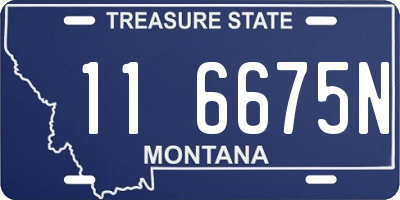 MT license plate 116675N