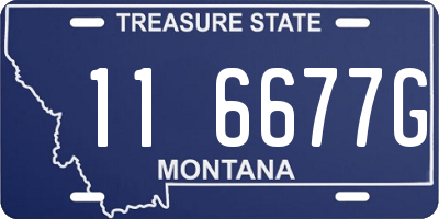 MT license plate 116677G