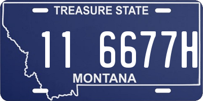 MT license plate 116677H