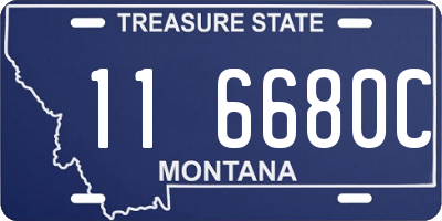 MT license plate 116680C