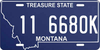 MT license plate 116680K