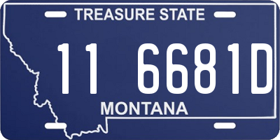 MT license plate 116681D