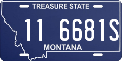 MT license plate 116681S