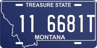 MT license plate 116681T