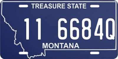 MT license plate 116684Q