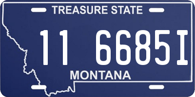 MT license plate 116685I