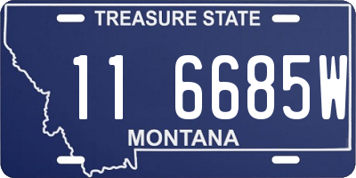 MT license plate 116685W