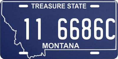 MT license plate 116686C