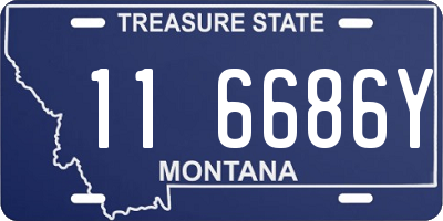 MT license plate 116686Y