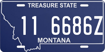 MT license plate 116686Z