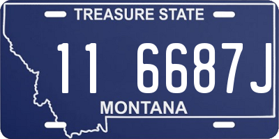MT license plate 116687J