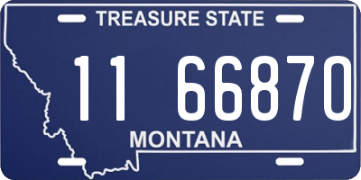 MT license plate 116687O