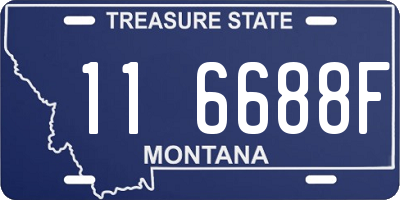 MT license plate 116688F