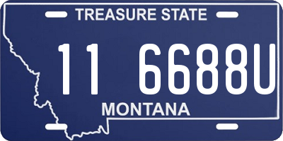 MT license plate 116688U