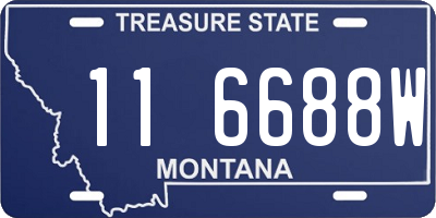 MT license plate 116688W