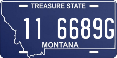 MT license plate 116689G