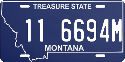 MT license plate 116694M