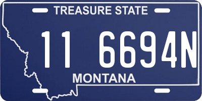 MT license plate 116694N