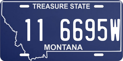 MT license plate 116695W