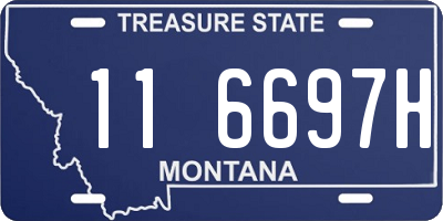 MT license plate 116697H