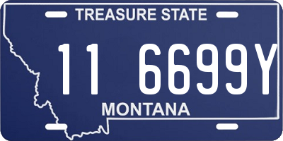 MT license plate 116699Y