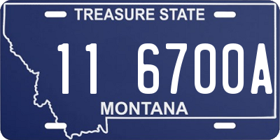 MT license plate 116700A