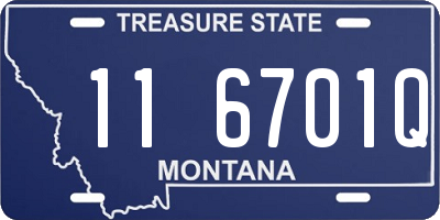 MT license plate 116701Q