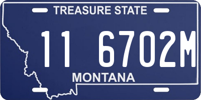 MT license plate 116702M