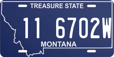MT license plate 116702W
