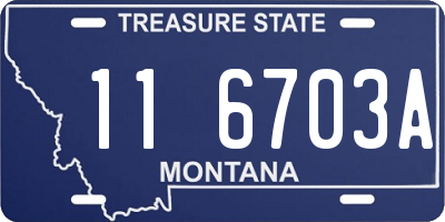 MT license plate 116703A