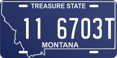 MT license plate 116703T