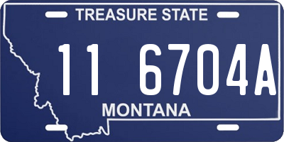 MT license plate 116704A