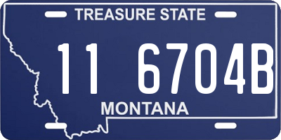 MT license plate 116704B