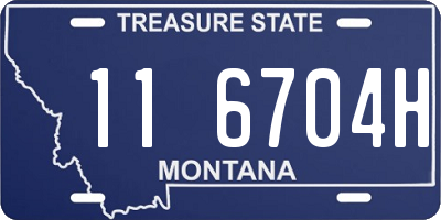MT license plate 116704H