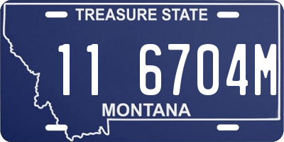 MT license plate 116704M