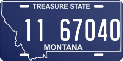 MT license plate 116704O