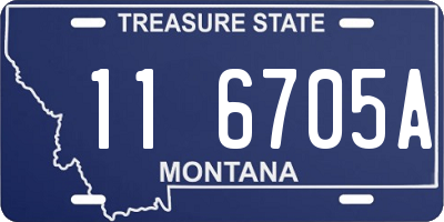 MT license plate 116705A