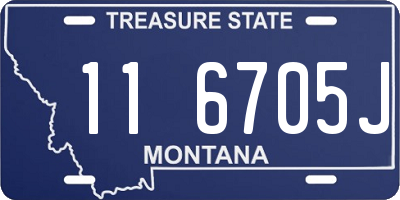 MT license plate 116705J