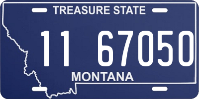 MT license plate 116705O