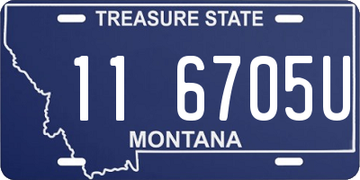 MT license plate 116705U