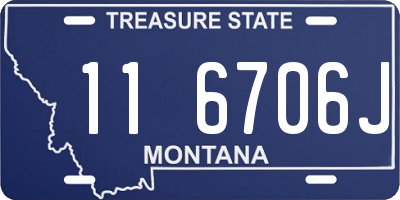 MT license plate 116706J