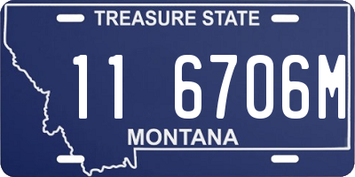 MT license plate 116706M