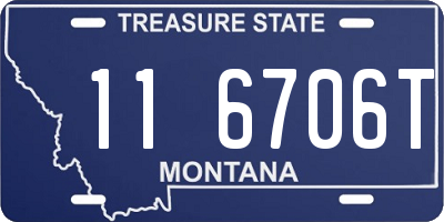 MT license plate 116706T