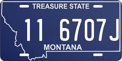 MT license plate 116707J